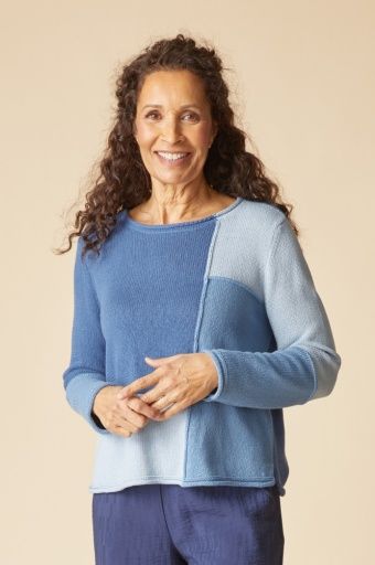 Yin Yang Block Party Sweater, Colour: HARBOR, Size: S