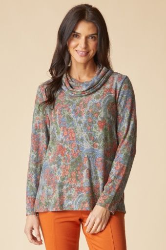 Super Soft Fleece Cozy Cowl Top, Colour: Fern, Size: Medium