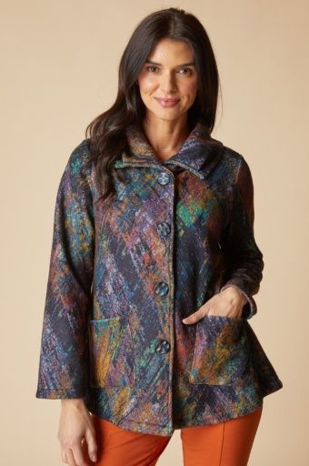 Sunset Fleece Swing Coat, Size: Small