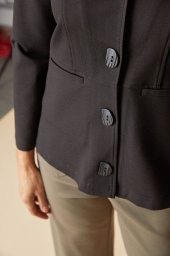 Luxe Ponte Solid City Jacket, Size: Small