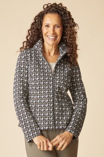 Luxe Ponte Print Madison Jacket, Size: Small