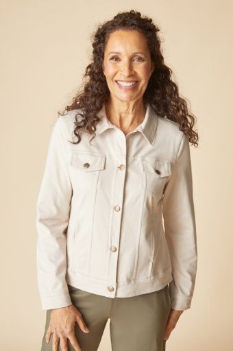 Stonewash Cotton Span Jean Jacket, Colour: Dove, Season: F/26, Size: Small