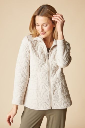 Cascade Quilt Shaped Coat, Colour: Dove, Size: Small