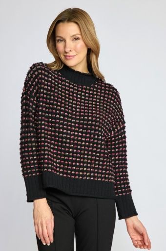 Velura Knit Funnel Neck, Colour: Black, Season: F/26, Size: Small