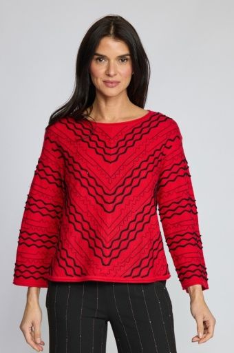 Wave Sweater Chevron Pullover, Colour: Roma, Season: F/26, Size: Small