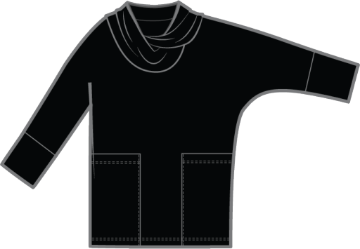 Featherlux Knit Solid Cowl Neck Tunic, Size: Small