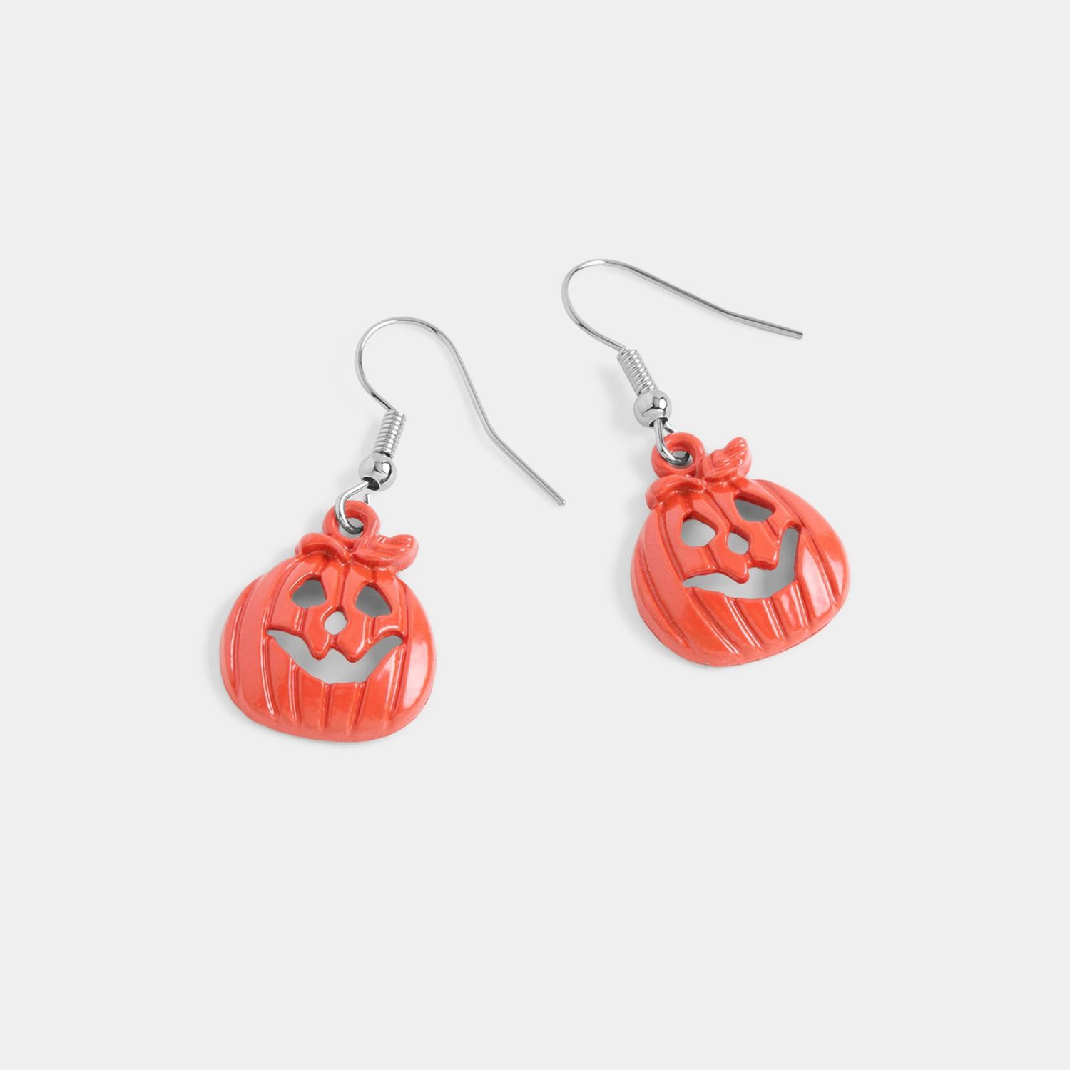 Whispers Halloween Pumpkin Dangle Earrings - Orange