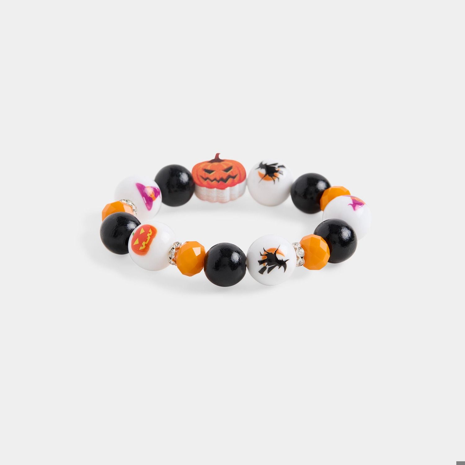 Whispers Spooky Things Stretch Bracelet - Pumpkin