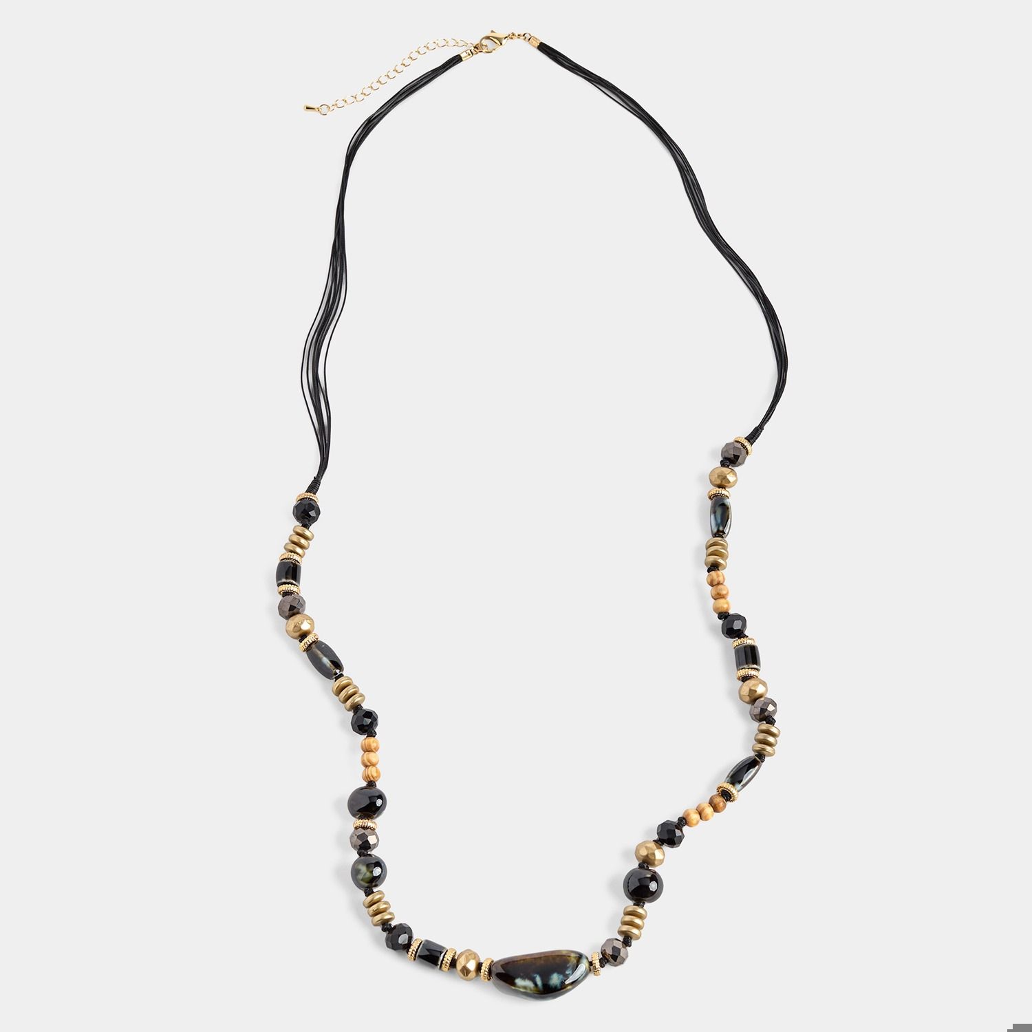 Kenji Necklace, Color: Black