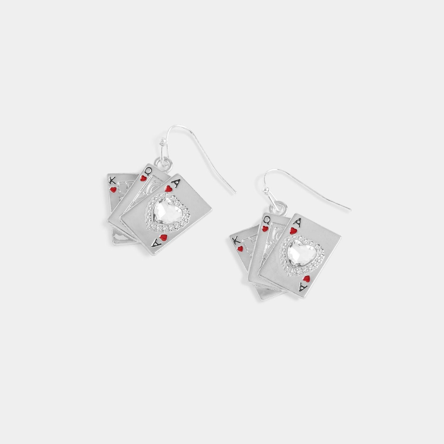 Whispers Magic Hand Dangle Earrings - Silver