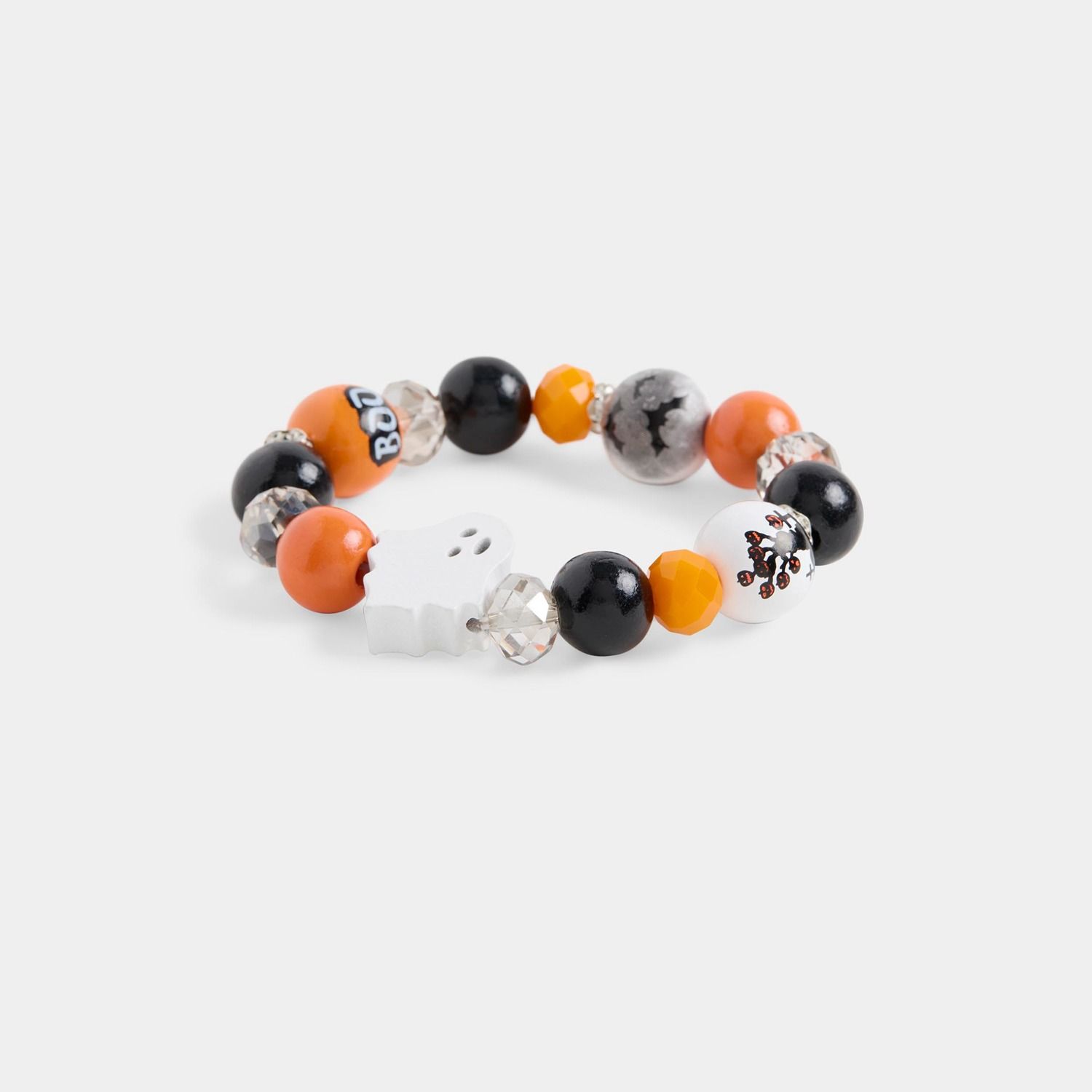Whispers Halloween Haunting Stretch Bracelet - Orange/Black