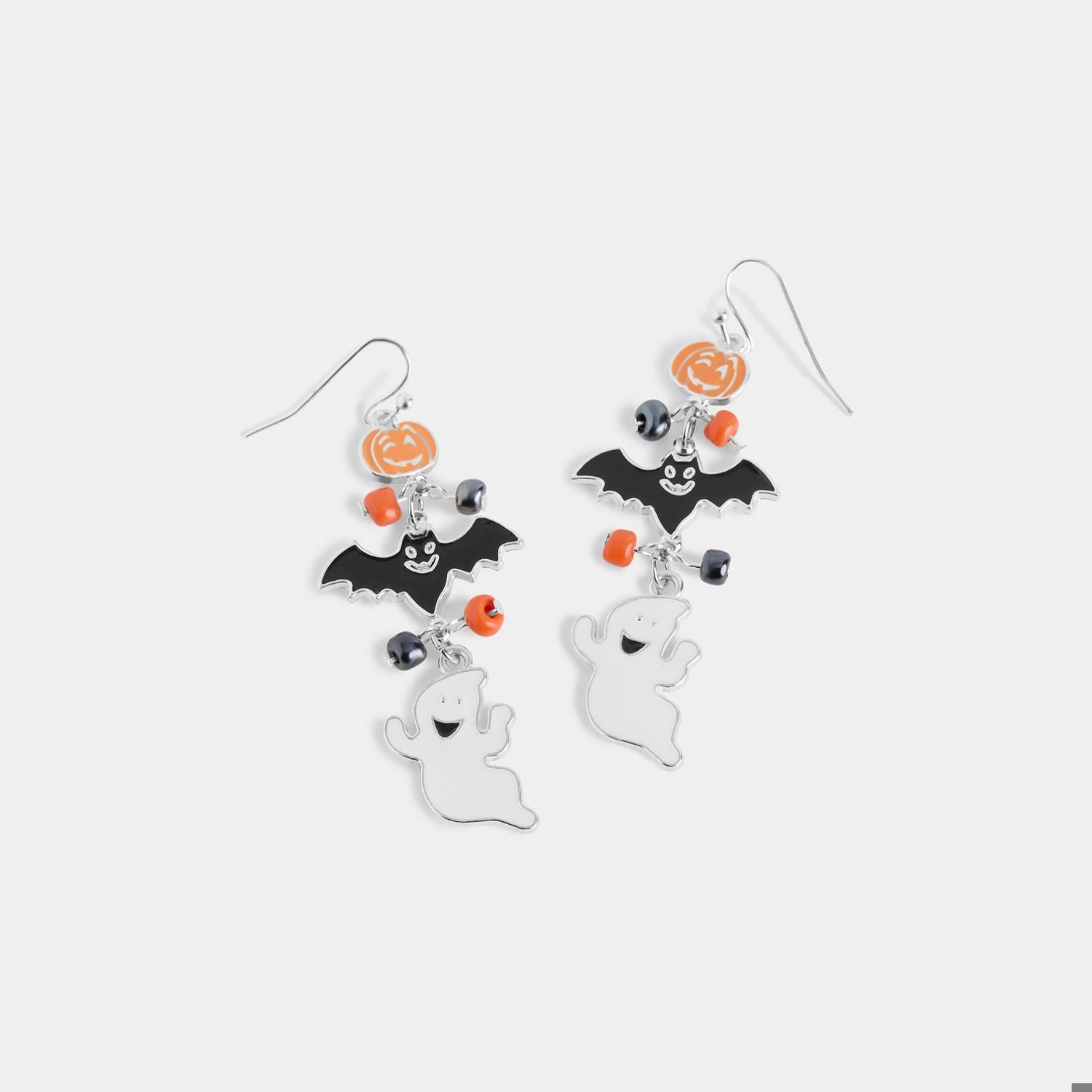 Whispers Halloween Frights Dangle Earrings - Silver
