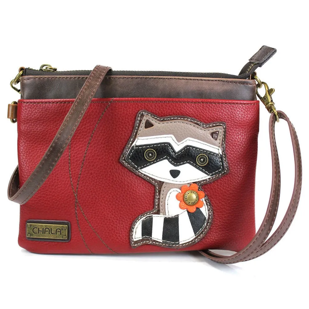 Mini Crossbody- Racoon - Burgundy