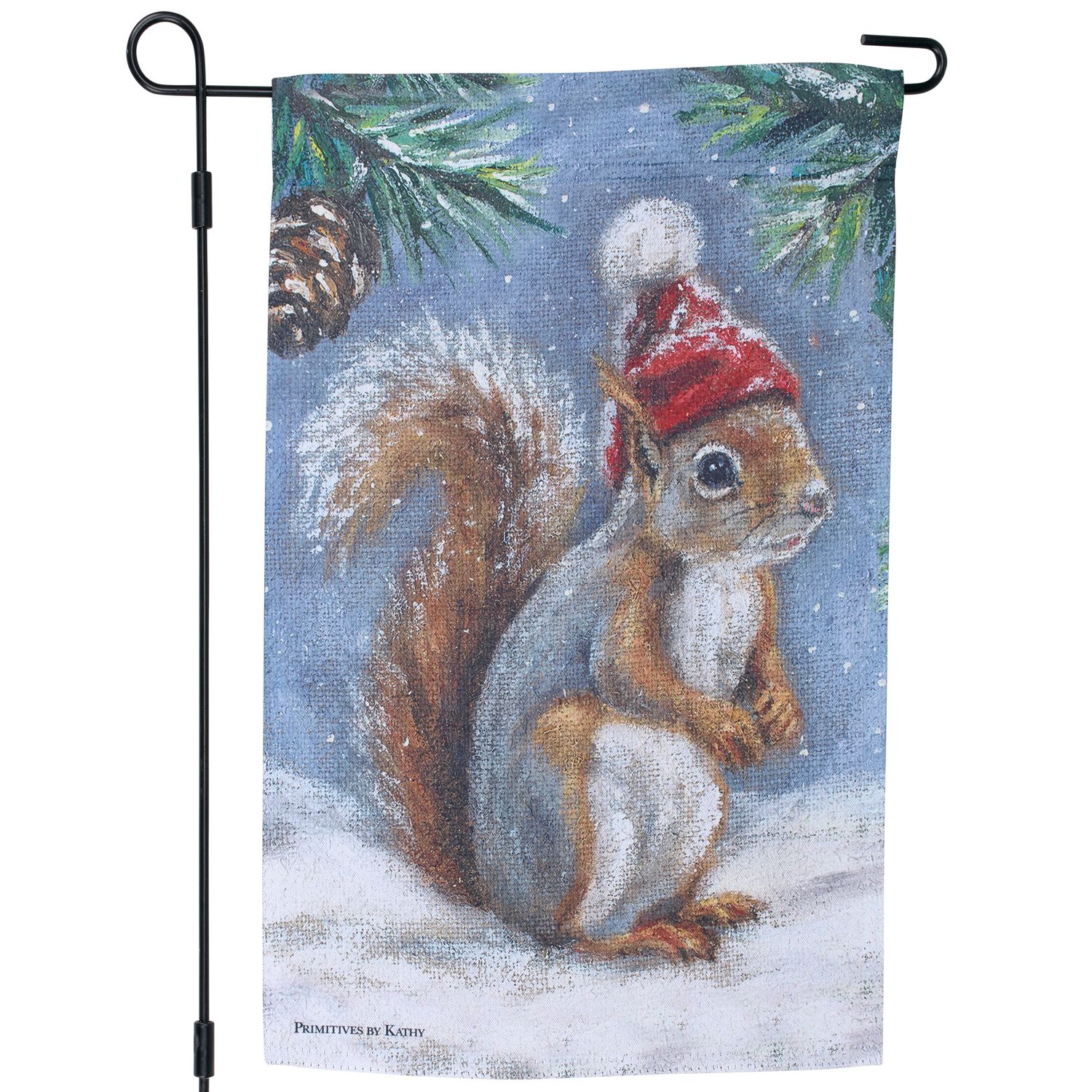 Garden Flag - Winter Squirrel