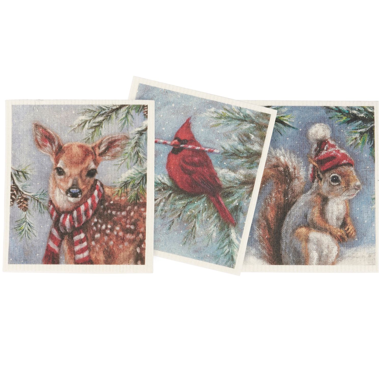 Swedish Dish Cloths - Winter Animals - Set of 3