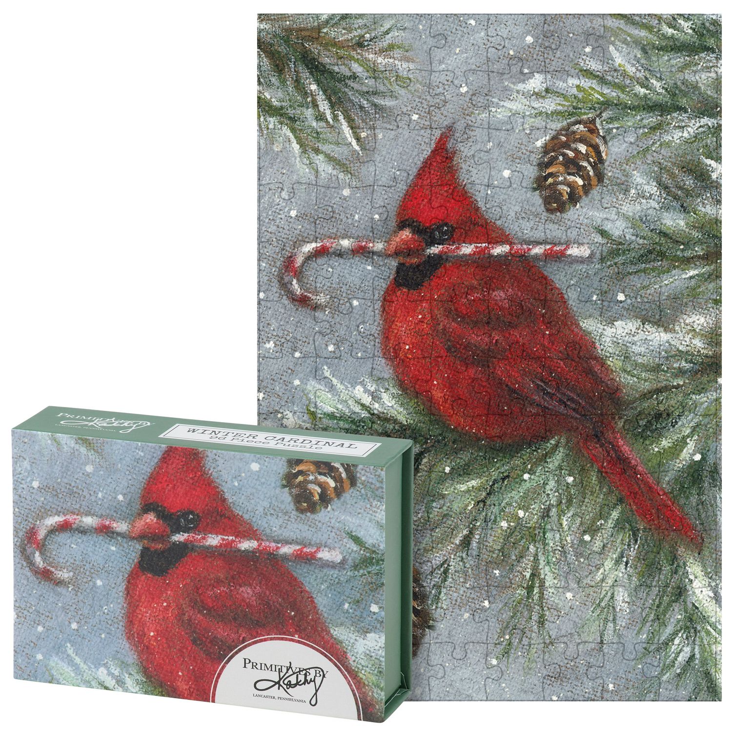 Puzzle - Winter Cardinal - 96 Pieces