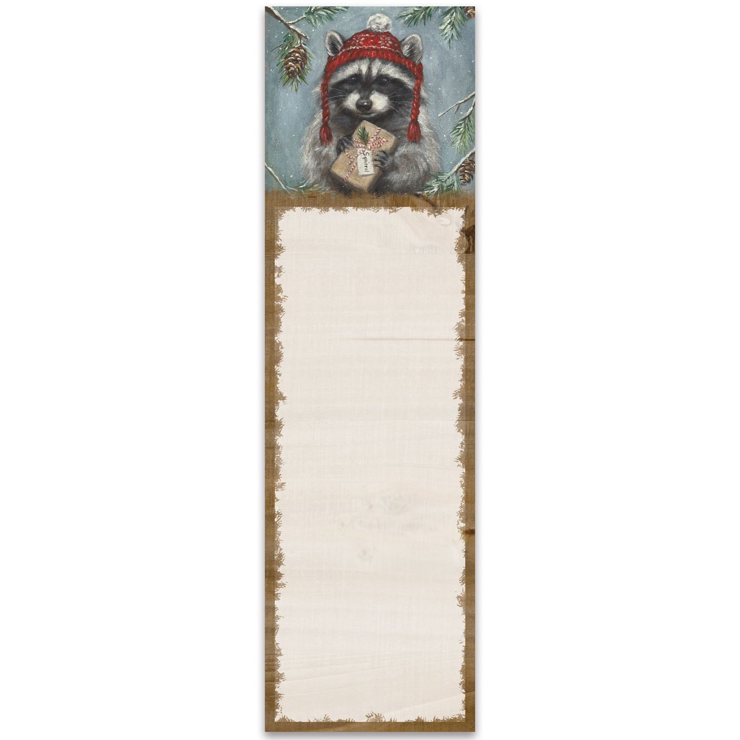 List Pad - Winter Raccoon