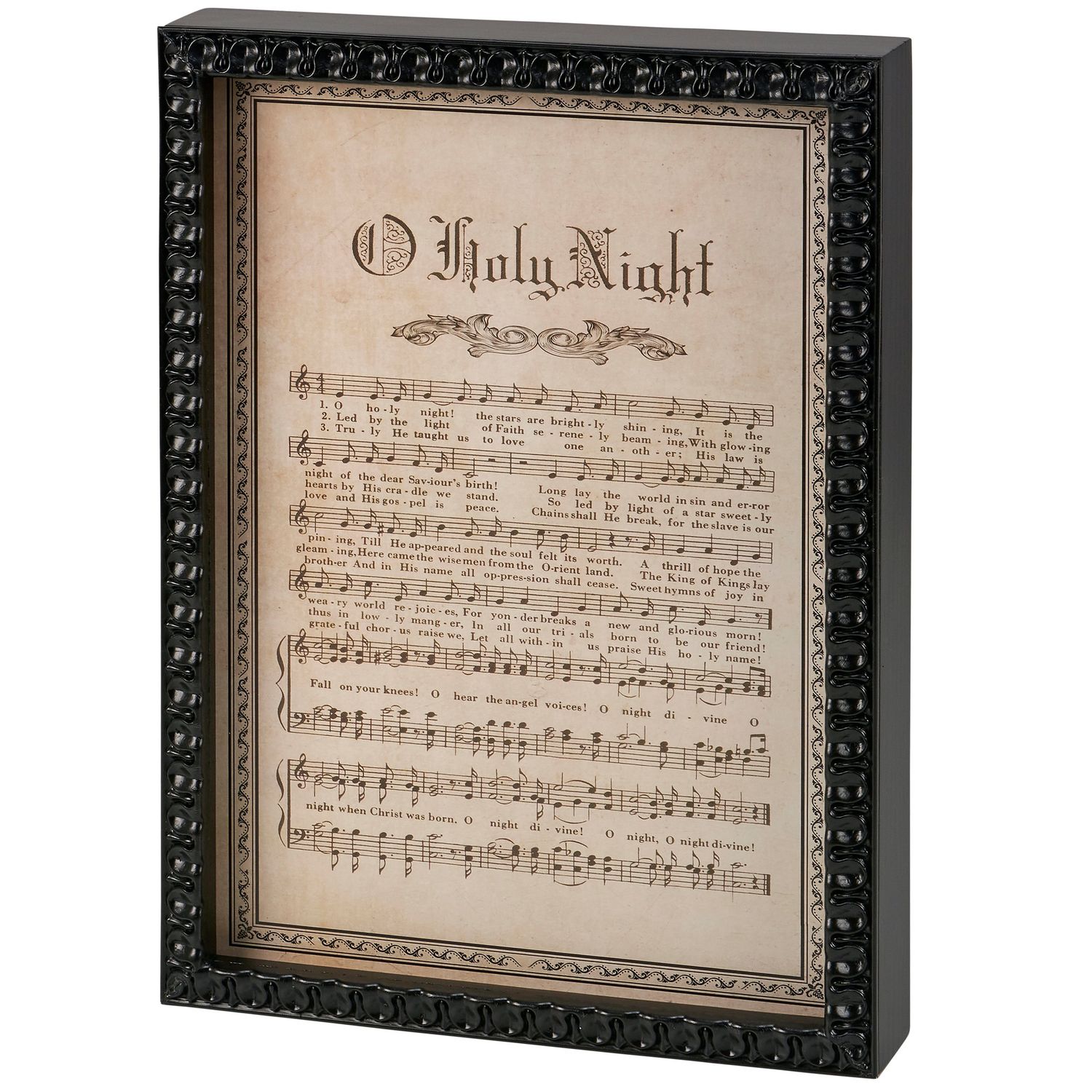 Inset Box Sign - O Holy Night - 10" X 14"