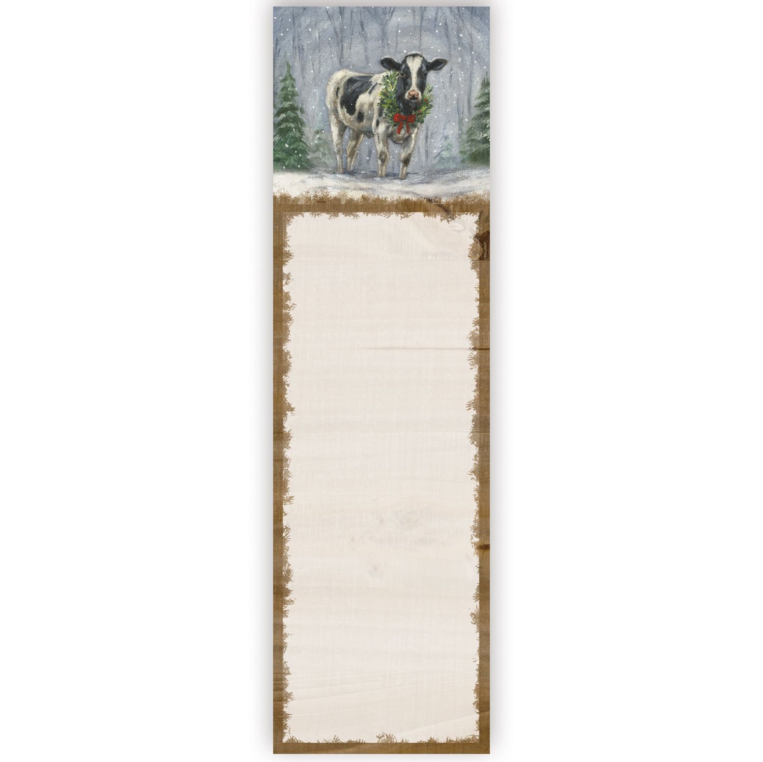 List Pad - Snowy Cow