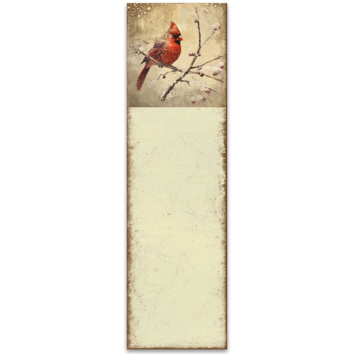 List Pad - Snowy Cardinal