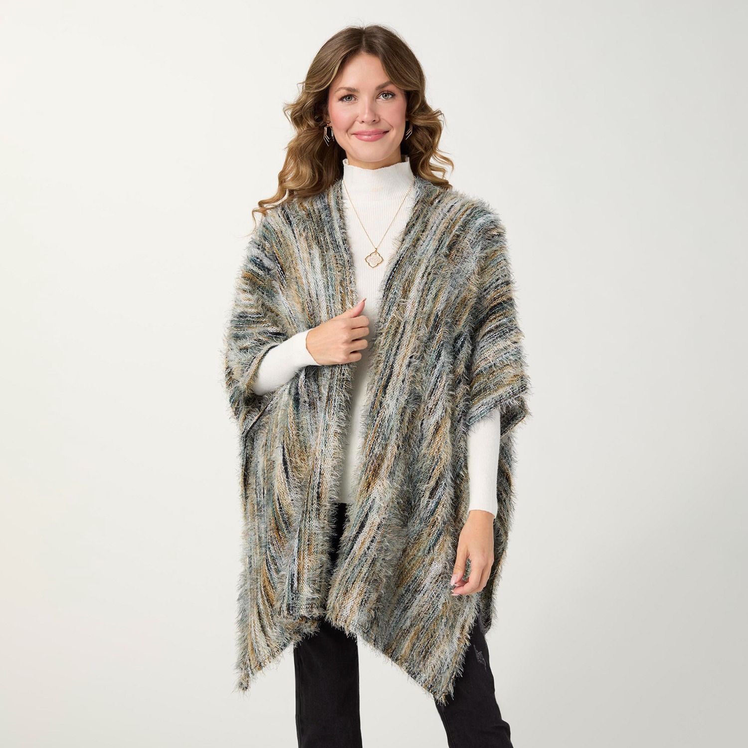 Chevela Eyelash Wrap, Color: Teal Horizon