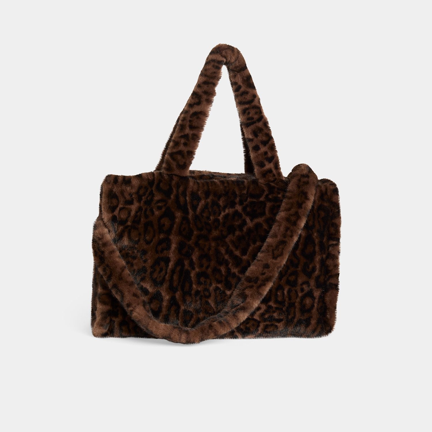 Brooke Faux Fur Leopard Large Tote