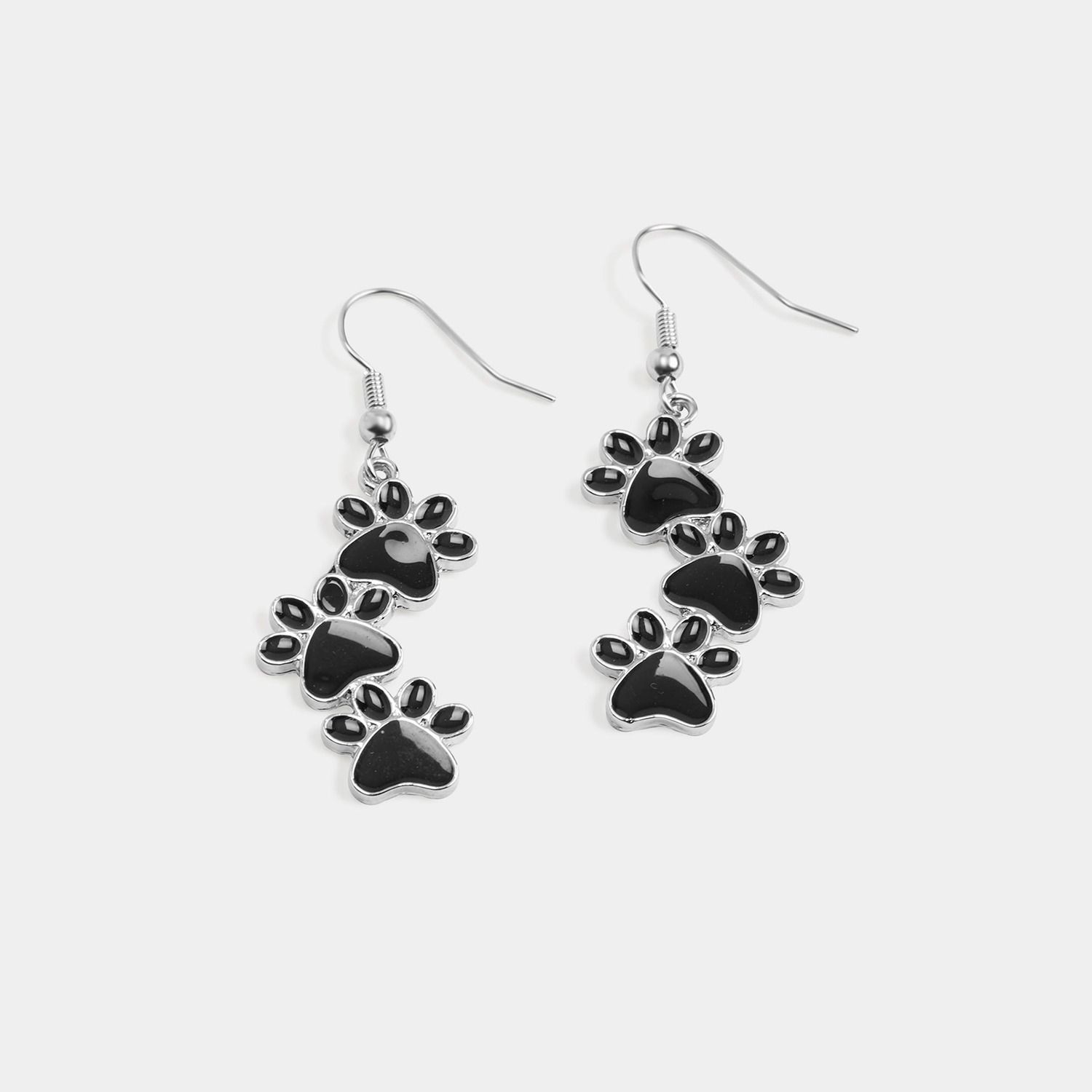 Whispers Pitter Patter Paws Earrings - Black