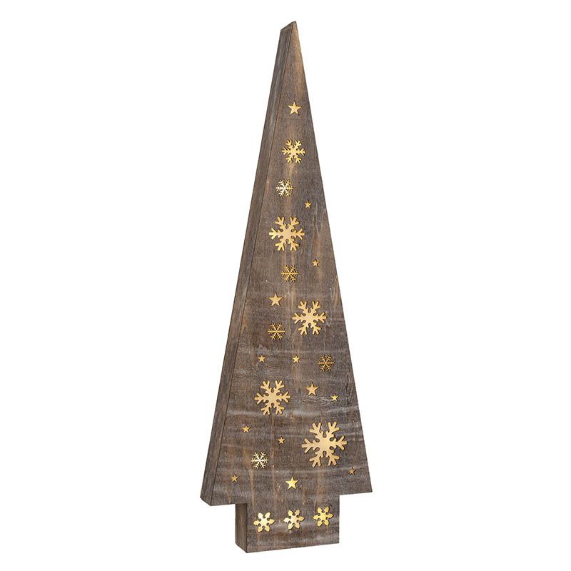 Wooden Snowflake LED Tree - Large - 31"