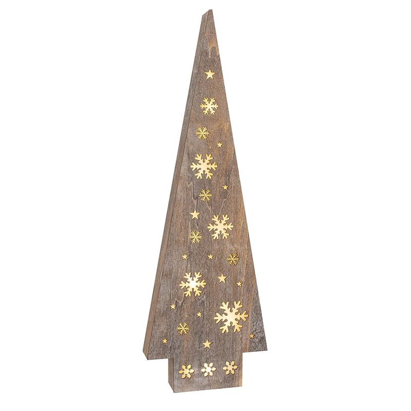 Wooden Snowflake LED Tree - Medium - 23.5"