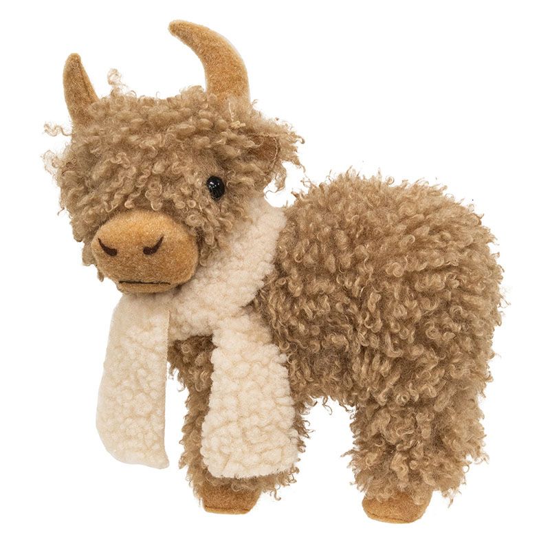 Standing Fluffy Winter Highland Cow - 11"