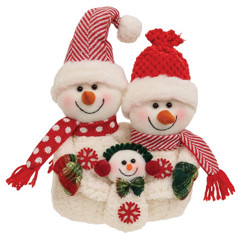 Christmas Red Snowman Family - 13"