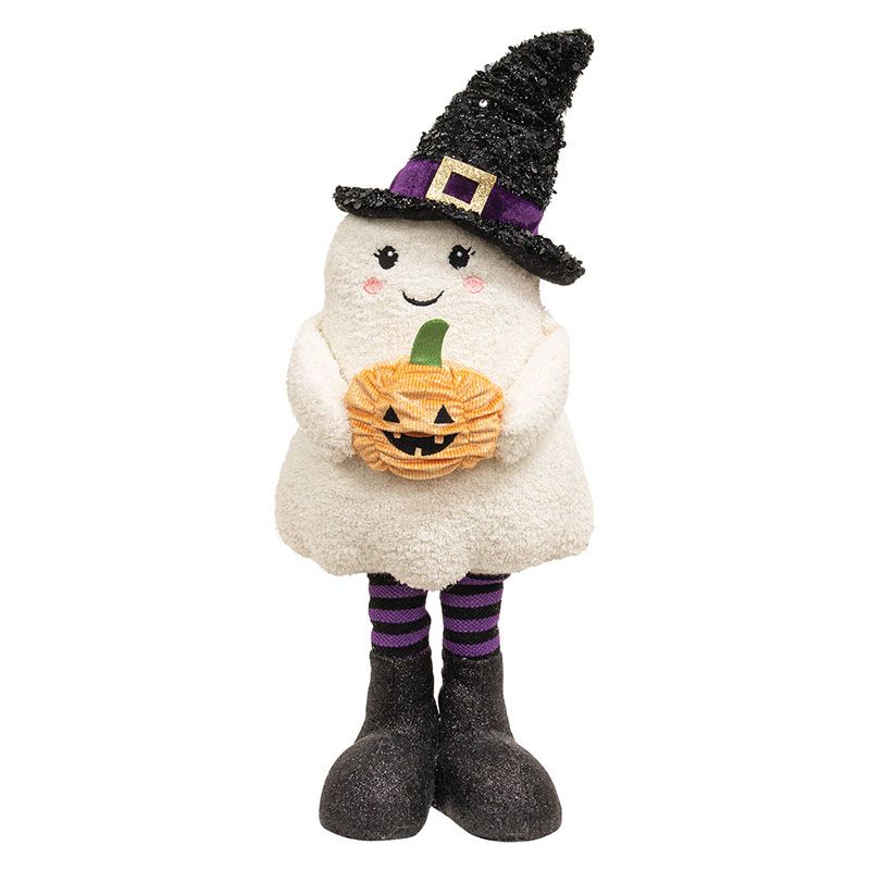 Witch Hat Standing Ghost w/ Pumpkin
