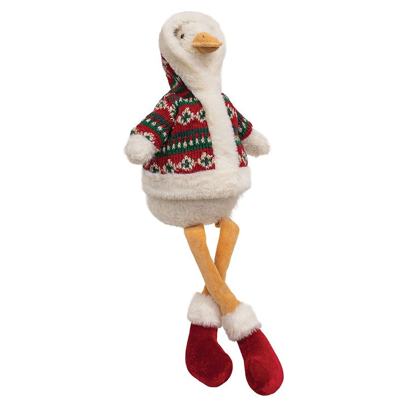 Christmas Dangle Leg Goose - 21"