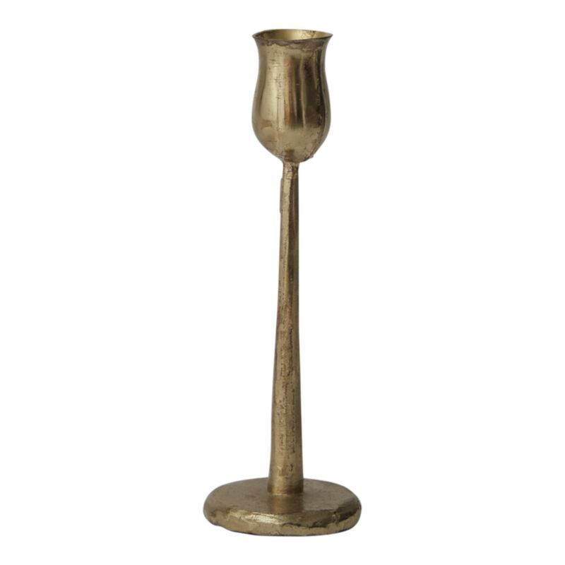 Auric Candlestick - 7.5", 11.5", 15.25", Color: Gold, Size: Small