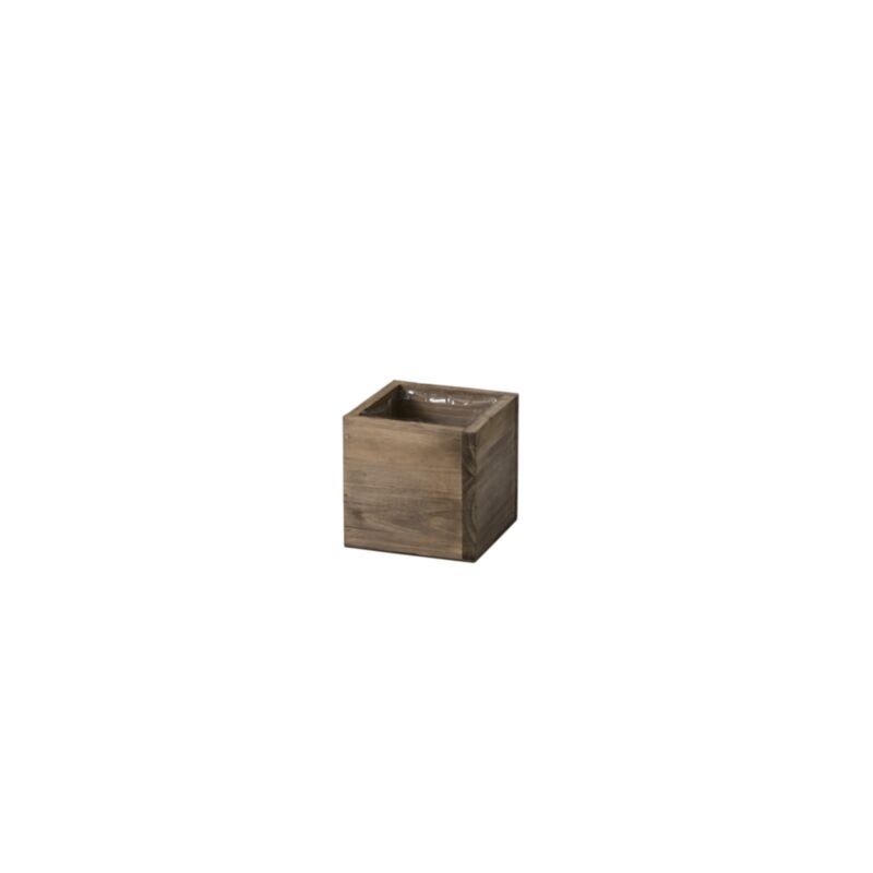 Square Woodland Planter - 4" - Natural