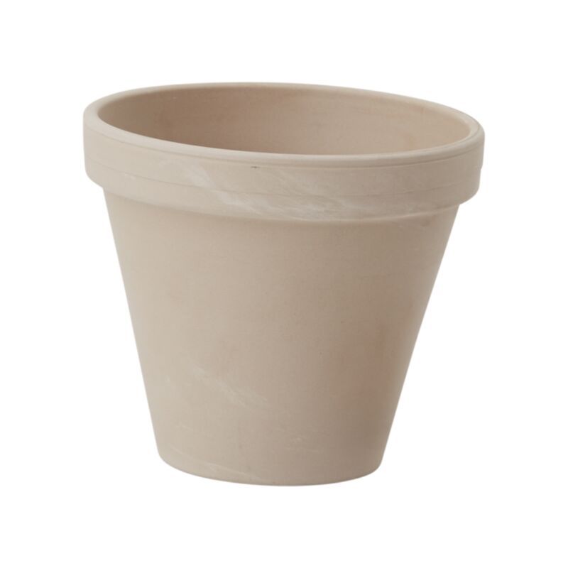 Apollo Pot - 7" X 6.5" - Tan