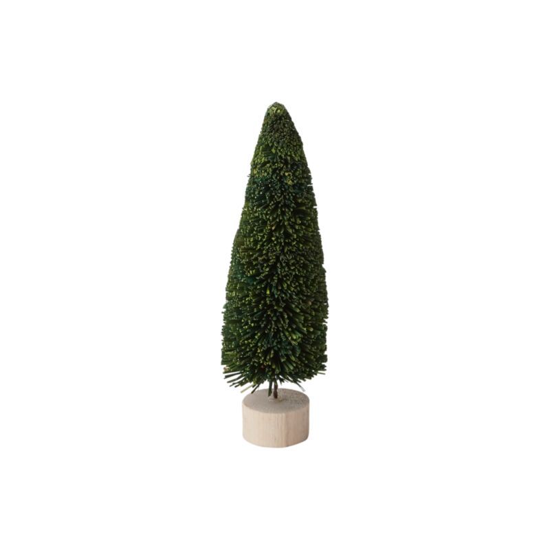 Dark Bottle Brush Christmas Tree - 7.75", 10.75", 21.5", Color: Green, Size: Small
