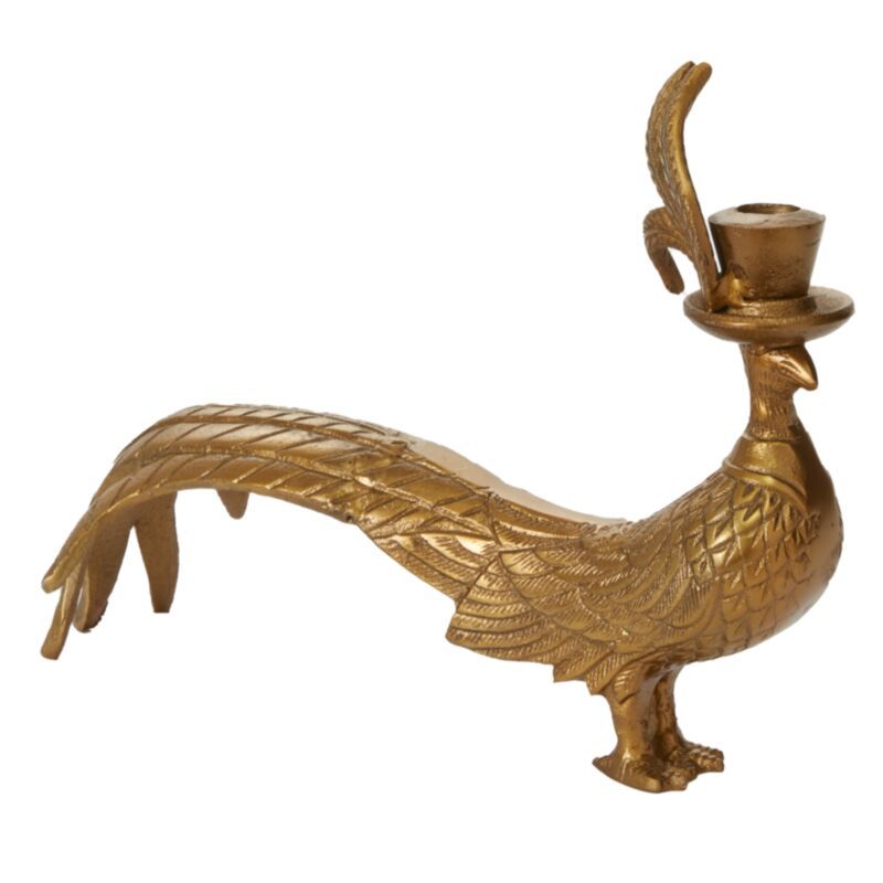 Pheasant Candlestick Holder, Size: Large