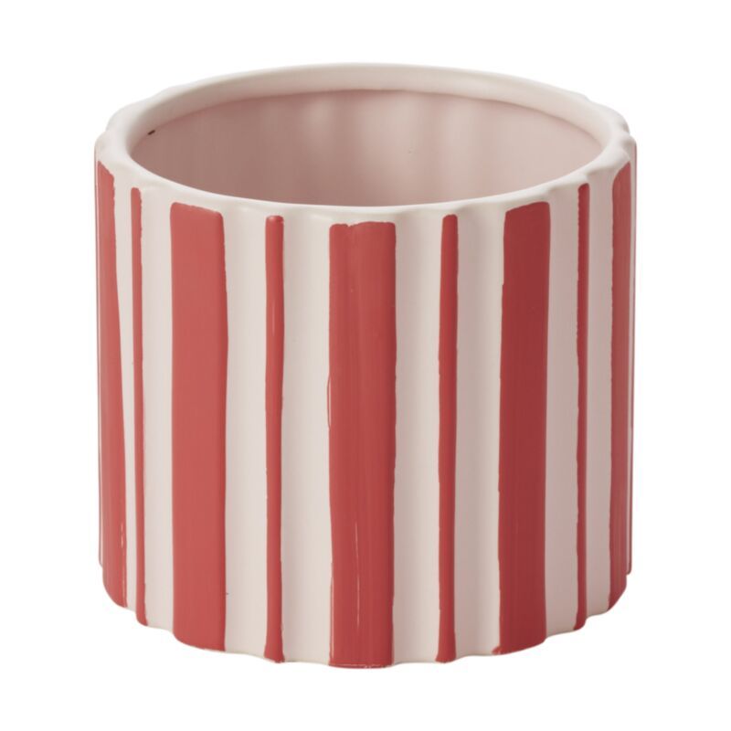 Peppermint Pot - 5.25" X 4.5" - Red