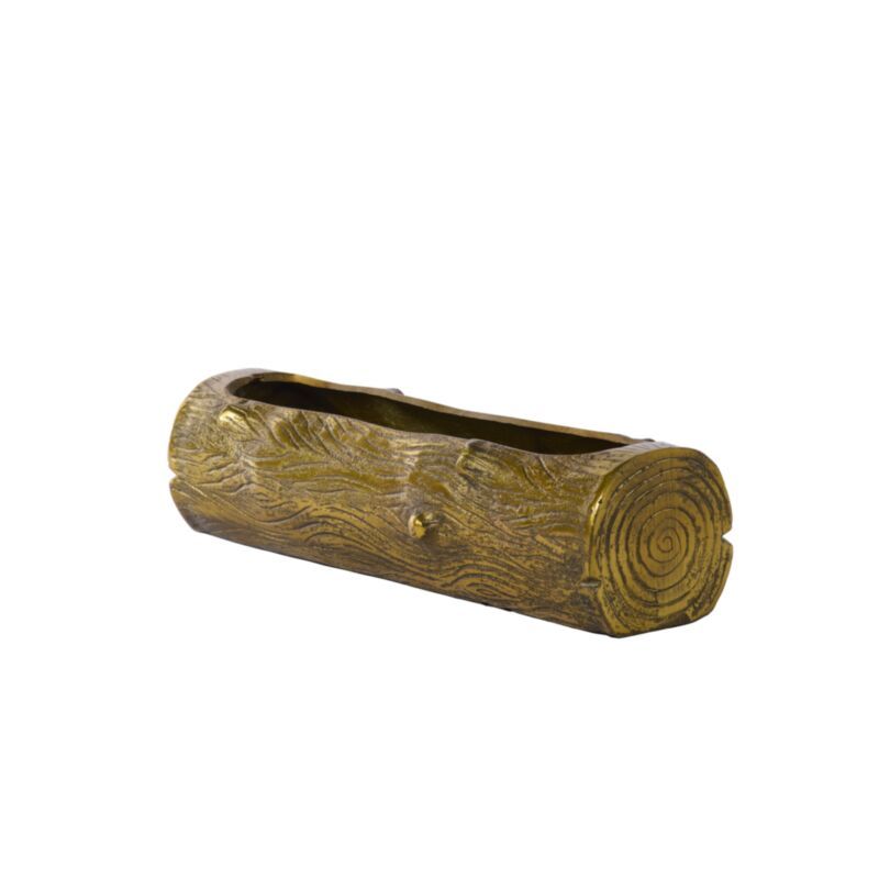 Winter Forest Log Trough - 16.25" X 4.5" - Gold