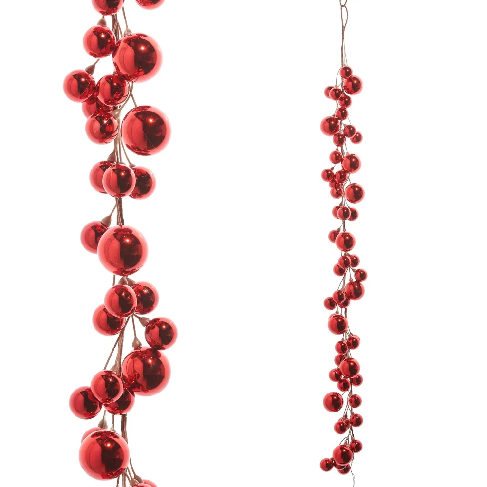 Ball Garland - 4' - Red