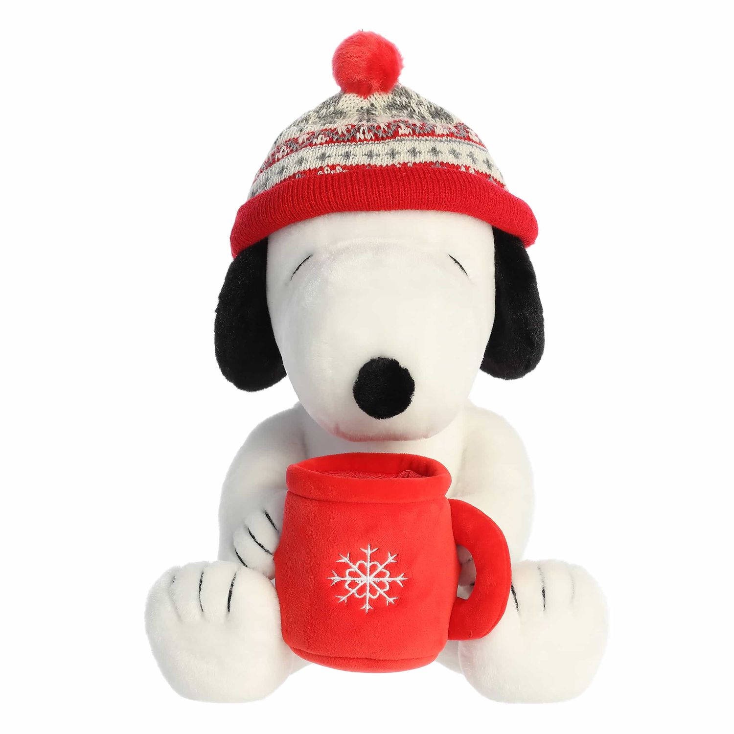 Winter Hat Snoopy W/ Mug Plush - 12"