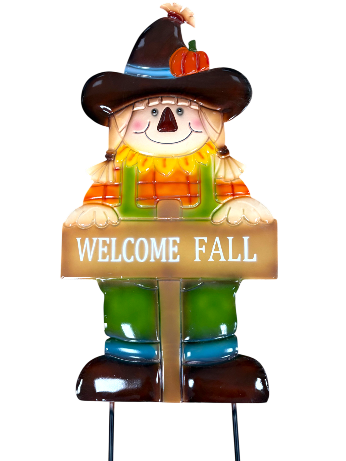 Garden Stake - Scarecrow w/Welcome Fall - 35" X 14"