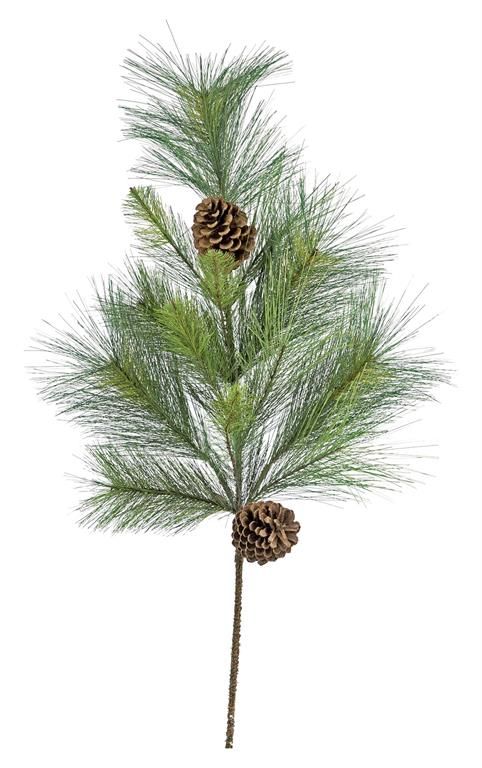 Mixed Pine w/ Cones Spray - 36" - Green