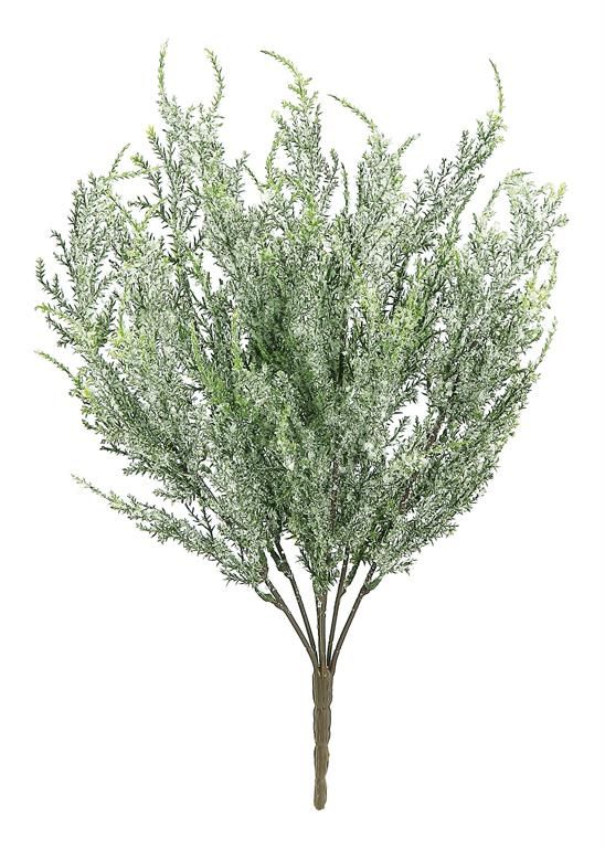 Cedar Bush w/ Frost &amp; Glitter - 17"- Green