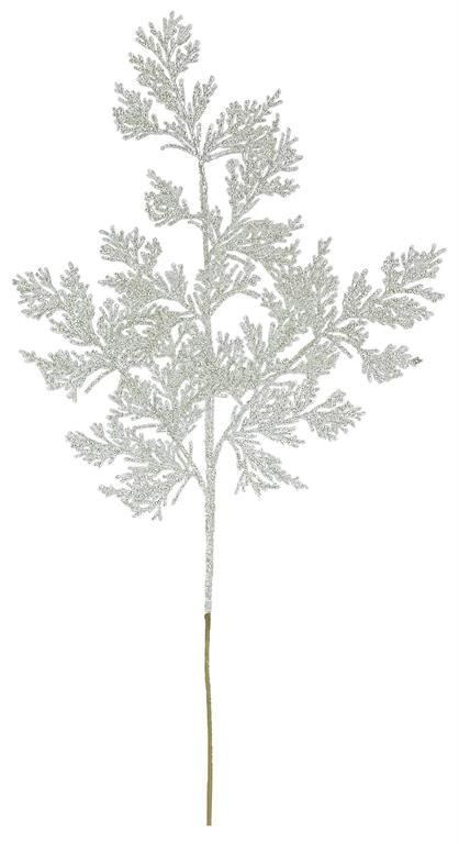 Glittered Cedar Spray - 33" - Platinum