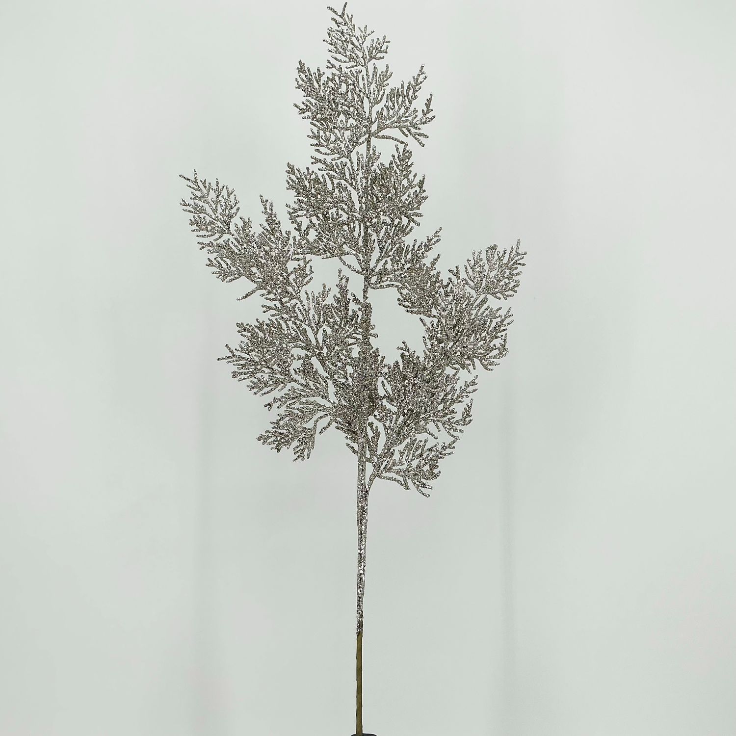 Glittered Cedar Spray - 33" - Platinum
