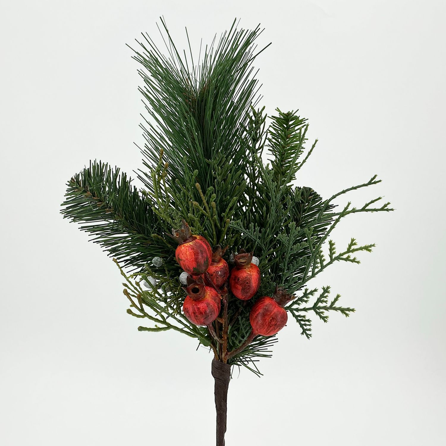 Mixed Pine &amp; Cedar Pick w/ Berry - 12.5"