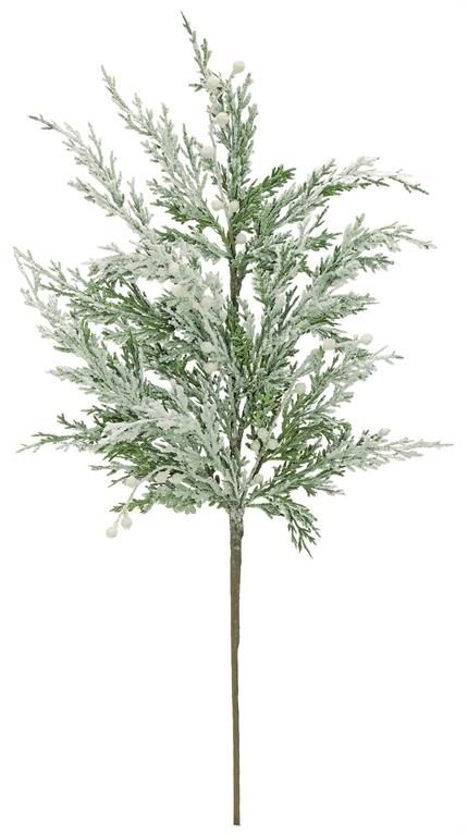 Snowy Pine Spray - 28" - White/Green
