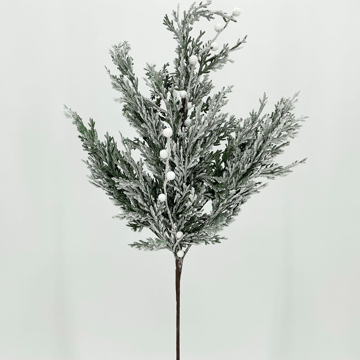 Snowy Pine Spray - 28" - White/Green